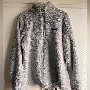 Patagonia Grey Sherpa Fleece Quarter Zip